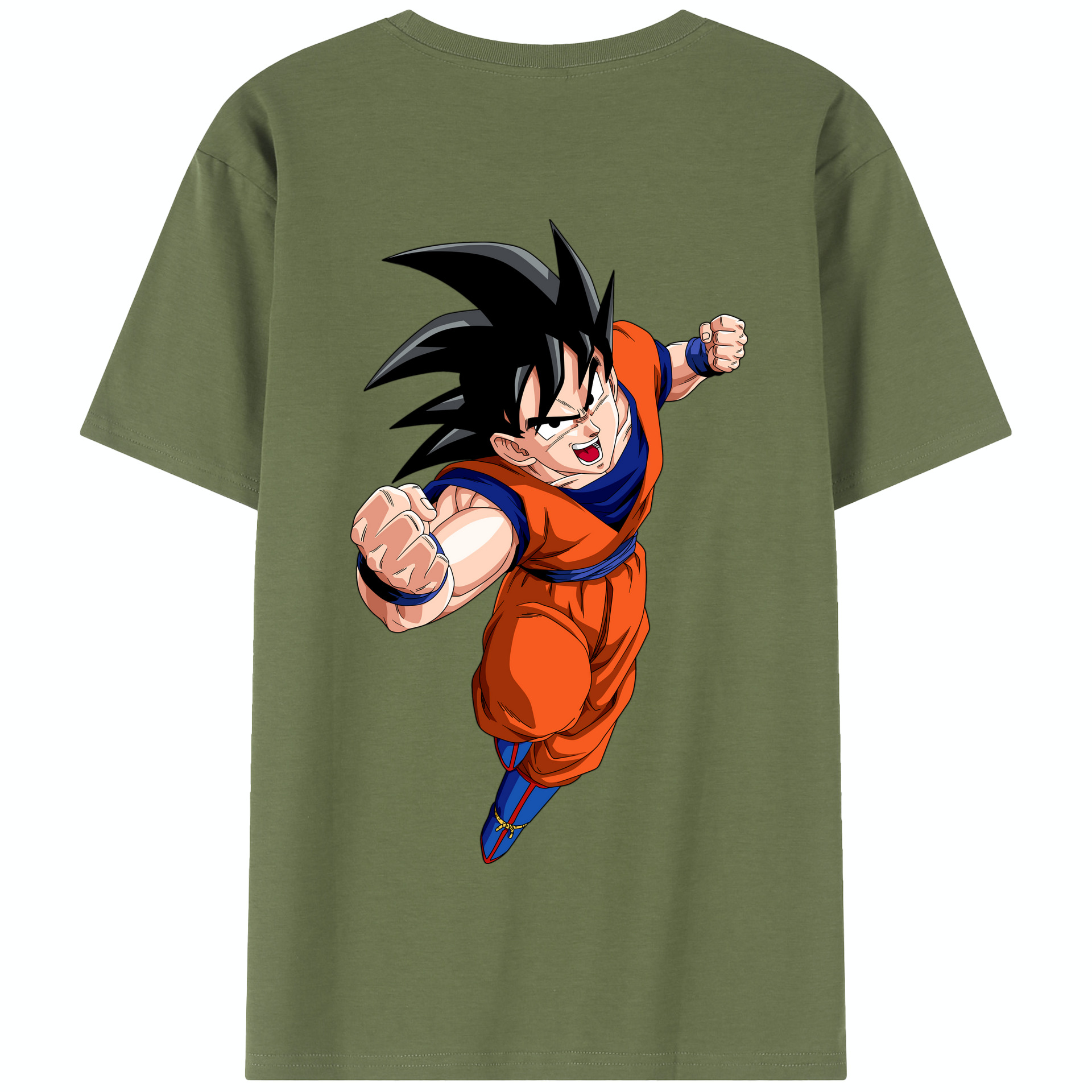 （画像用） ドラゴンボール 孫悟空（そん ごくう）Son Goku カカロット DRAGON BALL Kakarotto 綿100％半袖Tシャツ（背面プリント）
